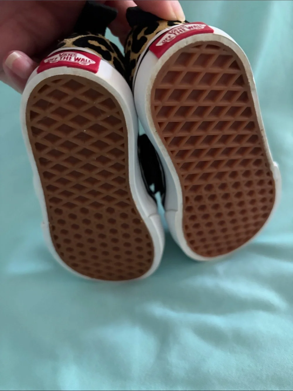 Toddlers Slip-On Leopard Print Shoes in Gold and Black